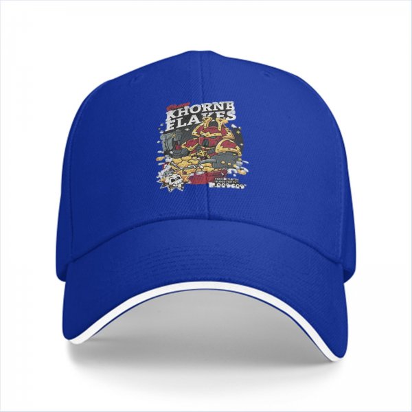 Black baseball cap with Khorne Flakes fantasy warrior print