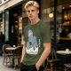 Olive T-Shirt with Sleeping Koala Nap Graphic