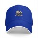 Black baseball cap with a cartoon grim reaper sloth graphic