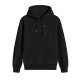 Black graphic hoodie with small chest print design