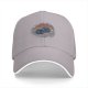 Black baseball cap with retro sunset and dice graphic