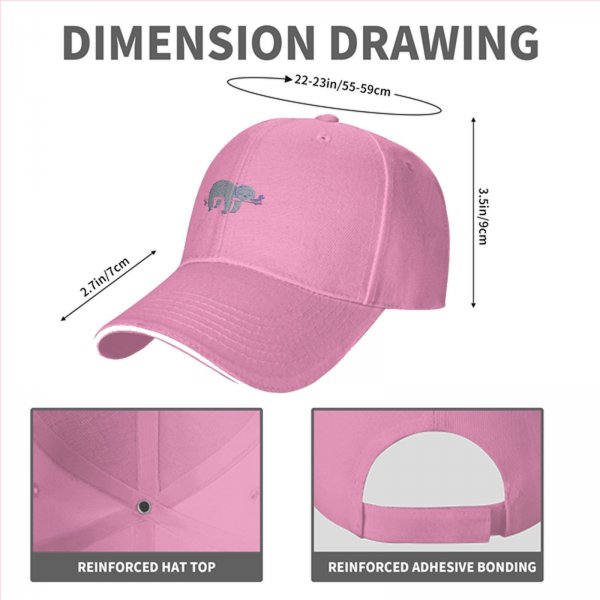 Black baseball cap with embroidered sloth holding a branch