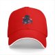 Black baseball cap with anime silhouette and star graphic design