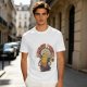 Olive T-Shirt with Retro Summer Power Corn Character Print