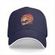 Black Baseball Cap With Ramen Skull Graphic Print