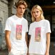Olive T-Shirt With Ramen Tarot Card Style Graphic Print