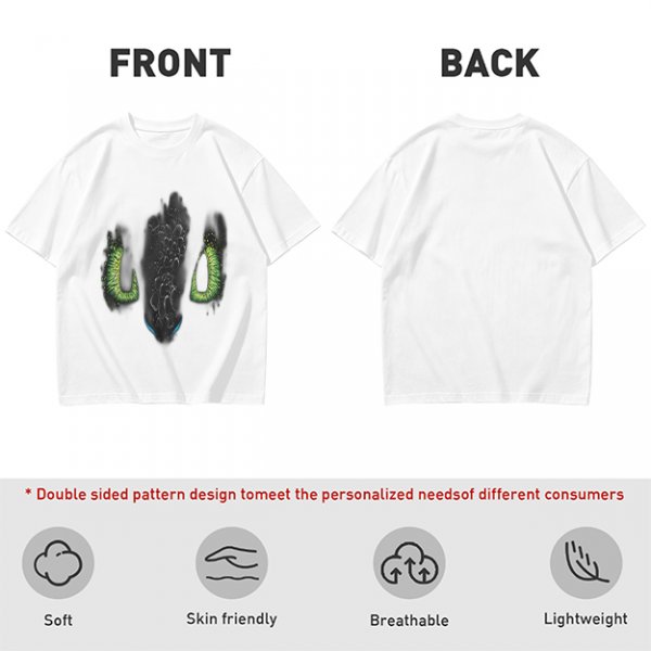 Olive Green T-Shirt With Dark Monster Face Graphic Print
