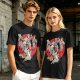 Olive T-shirt with Ghostbusters parody female character graphic print