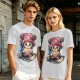 Olive T-shirt with One Piece Tony Tony Chopper Graphic Print