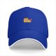 Black Baseball Cap With Cute Orange Cat Holding Coffee Cup Print