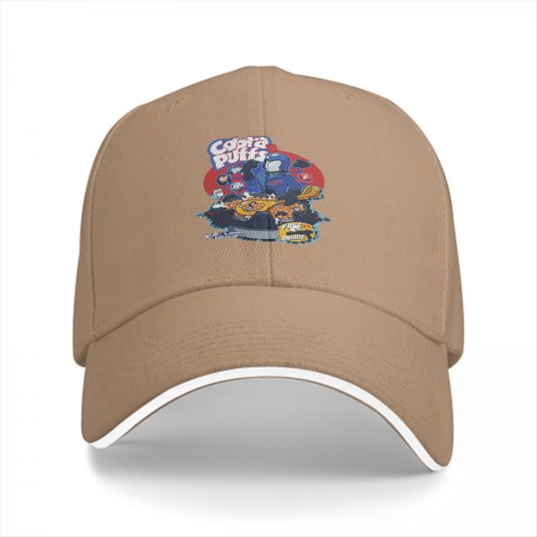 Black Baseball Cap With Cobra Puffs Graphic Print