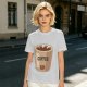 Olive Green T-Shirt With Coffee Cup Graphic Print