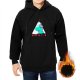 Black hoodie with cartoon dinosaur graphic and 'WHAT I'M DOING' text
