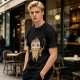 Olive T-Shirt With Cute Ice Cream Cone Holding Knife Print