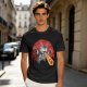 Olive T-Shirt With Laser Beam Shooting Cat Graphic
