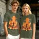 One Piece Ace Fire Silhouette Graphic T-Shirt