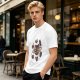 Olive T-Shirt With Saturn Cat And Kittens Space Print