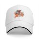 Black Baseball Cap With Funny Anatomy Of The Cat Graphic