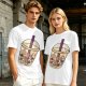 Olive T-Shirt With Halloween Themed Boba Tea Graphic