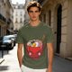 Olive T-Shirt With Cute Cartoon Ramen Bowl Graphic