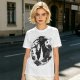 Olive T-Shirt With Western Gunslinger Crow And Roses Graphic