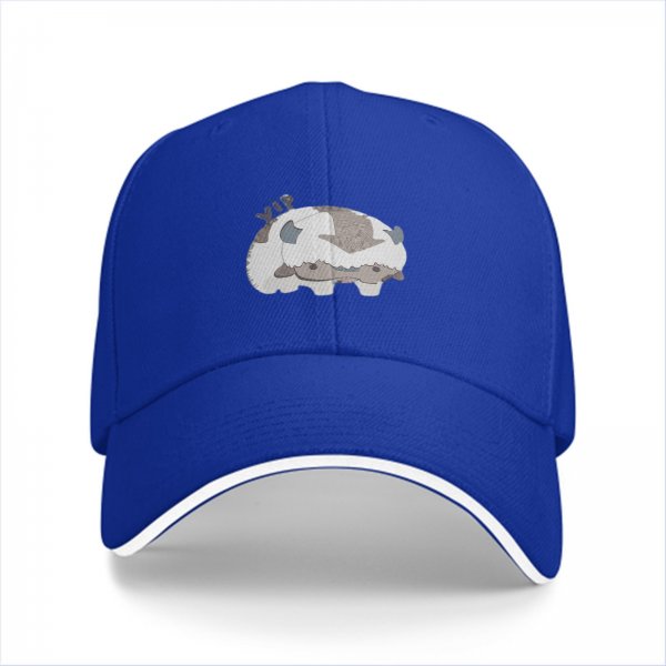 Black baseball cap with cute Appa from Avatar: The Last Airbender print
