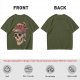 OVER THINKER Skull Graphic Olive T-Shirt