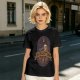 Olive green t-shirt with Skeletor Evil Ale beer graphic