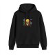 Black Hoodie With Zelda Christmas Elf Graphic Print