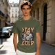 Olive Graphic T-Shirt with Stay Gold Rock Band Artwork