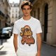 Olive Green Retro Graphic T-Shirt with "I Hate People" Print