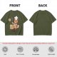 Olive T-Shirt With Cute Dog Chef Cooking Waffles Graphic