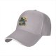 Black baseball cap with pizza first destroy later godzilla graphic