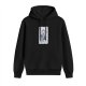Black hoodie with tarot card style graphic print