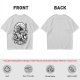 Oni Mask Samurai Floral Graphic Olive T-Shirt