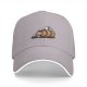 Black baseball cap with cartoon leprechaun and beer barrel graphic