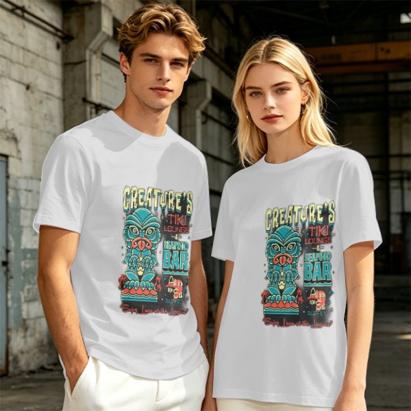 Creature's Tiki Lounge Seafood Bar Graphic T-Shirt