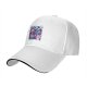 Black baseball cap with cute anime-style graphic print