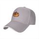 Black baseball cap with jack-o'-lantern featuring Calcifer design