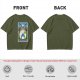 Olive T-shirt with My Neighbor Totoro Forest Spirit Tarot-style Print
