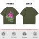 Olive T-Shirt with Neon Pink Ghostface 'The Fresh Killer' Print