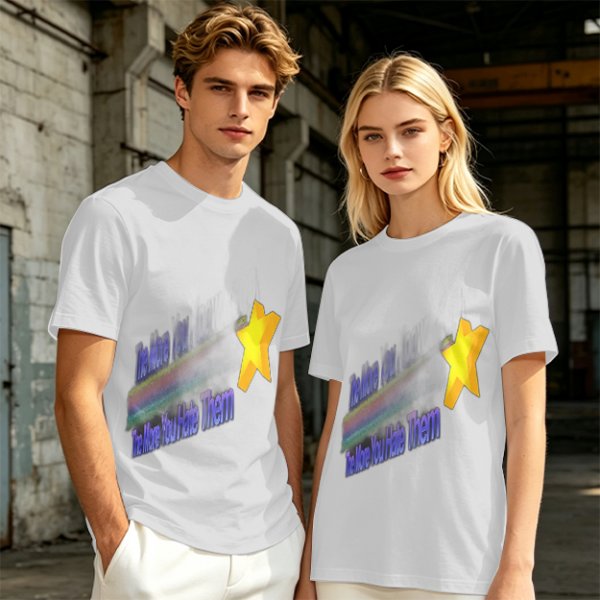 Olive Graphic T-Shirt With Star And Rainbow Text Design