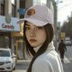 Black baseball cap with roast in peace skull and fire graphic