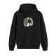 Black Hoodie With Cat Bus Silhouette Against Full Moon Artwork