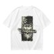 Olive T-shirt with One Piece Zoro Bandana Sword Print