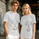 Olive Green T-Shirt with Steaming Coffee Cup Print