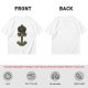 Olive Graphic T-Shirt With Anchor And Animal Head Emblem Print