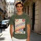 Olive t-shirt with retro guide to adulthood VHS-style print