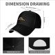 Black Baseball Cap With Golden Emblem Print