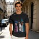 Anime Character Graphic Olive Green T-Shirt